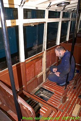 Hastings Trolleybus restoration Group - repairing the dry rot